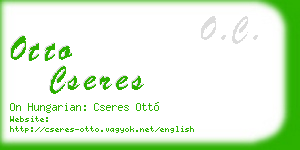otto cseres business card